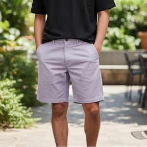 J Crew Men’s Light Purple Club Chino Shorts Size 36 Flat Front 11” Inseam